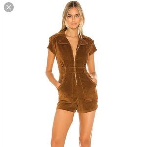 Show Me Your Mumu - Outlaw Romper - XS - Brown Saddle Corduroy